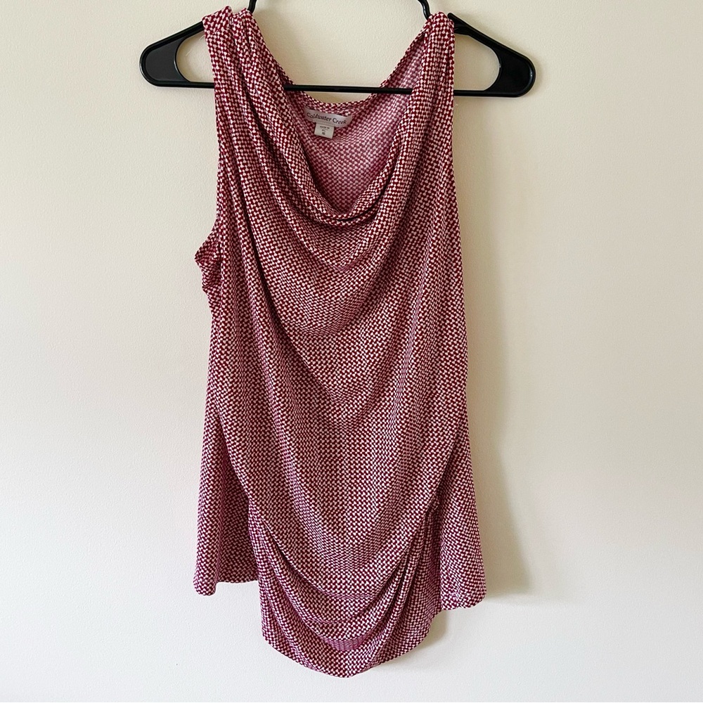 Coldwater Creek Pink Draped Sleeveless Tank Top